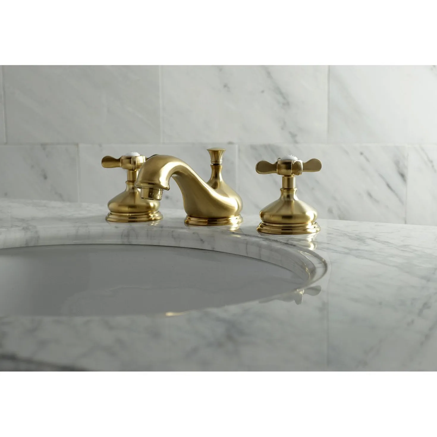 Kingston Brass Essex 3-Hole 8-Inch Widespread Bathroom Faucet