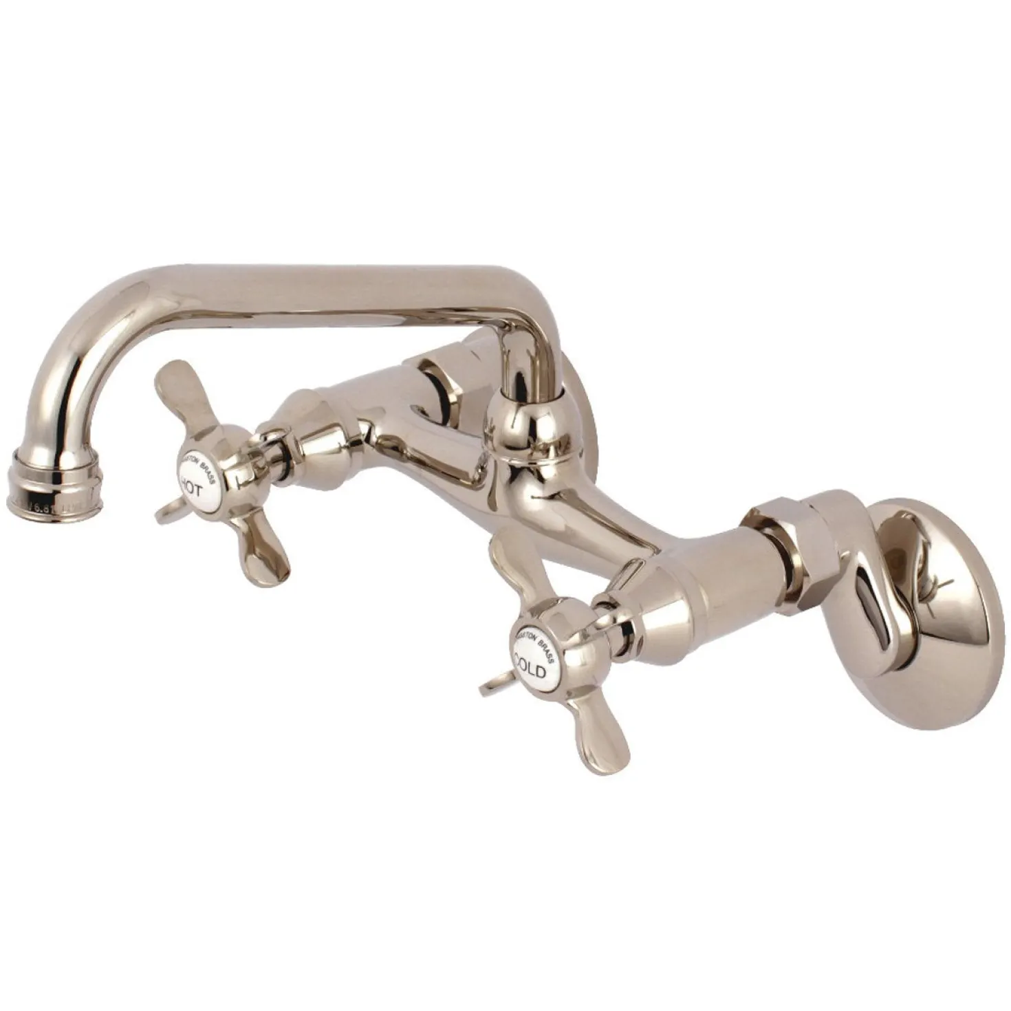 Kingston Brass Essex 6-Inch Adjustable Center Wall Mount Kitchen Faucet