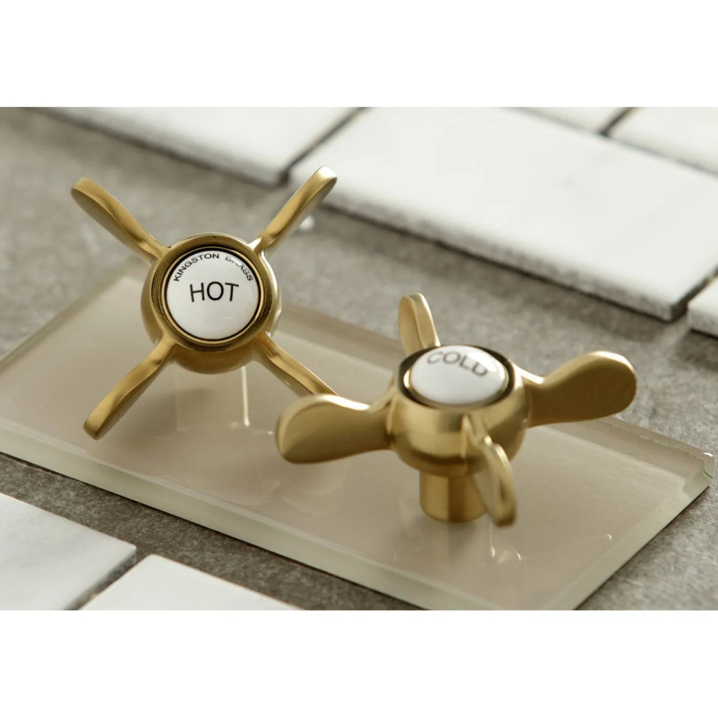 Kingston Brass Essex 6-Inch Adjustable Center Wall Mount Kitchen Faucet