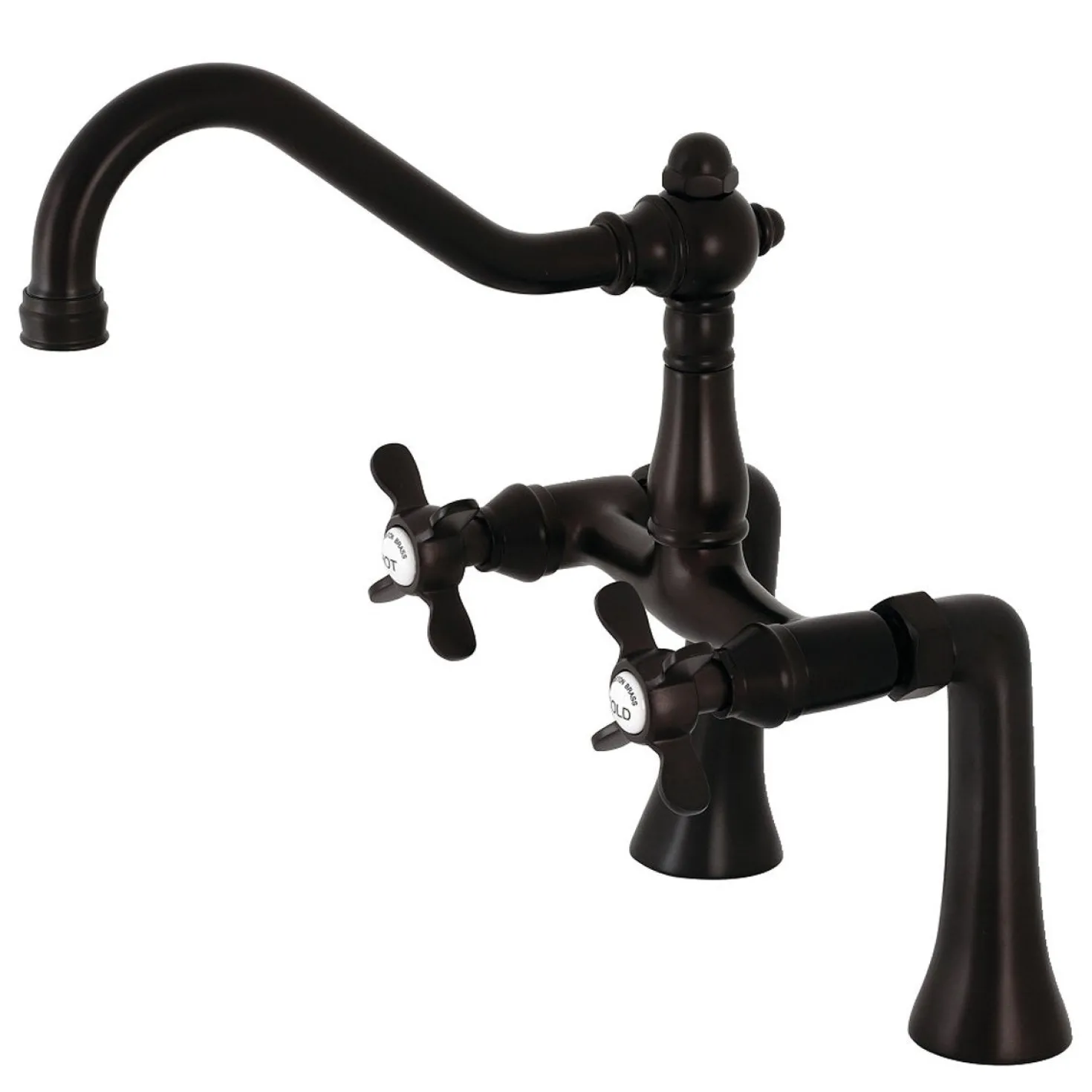 Kingston Brass Essex 7-Inch Center Deck Mount Clawfoot Tub Faucet