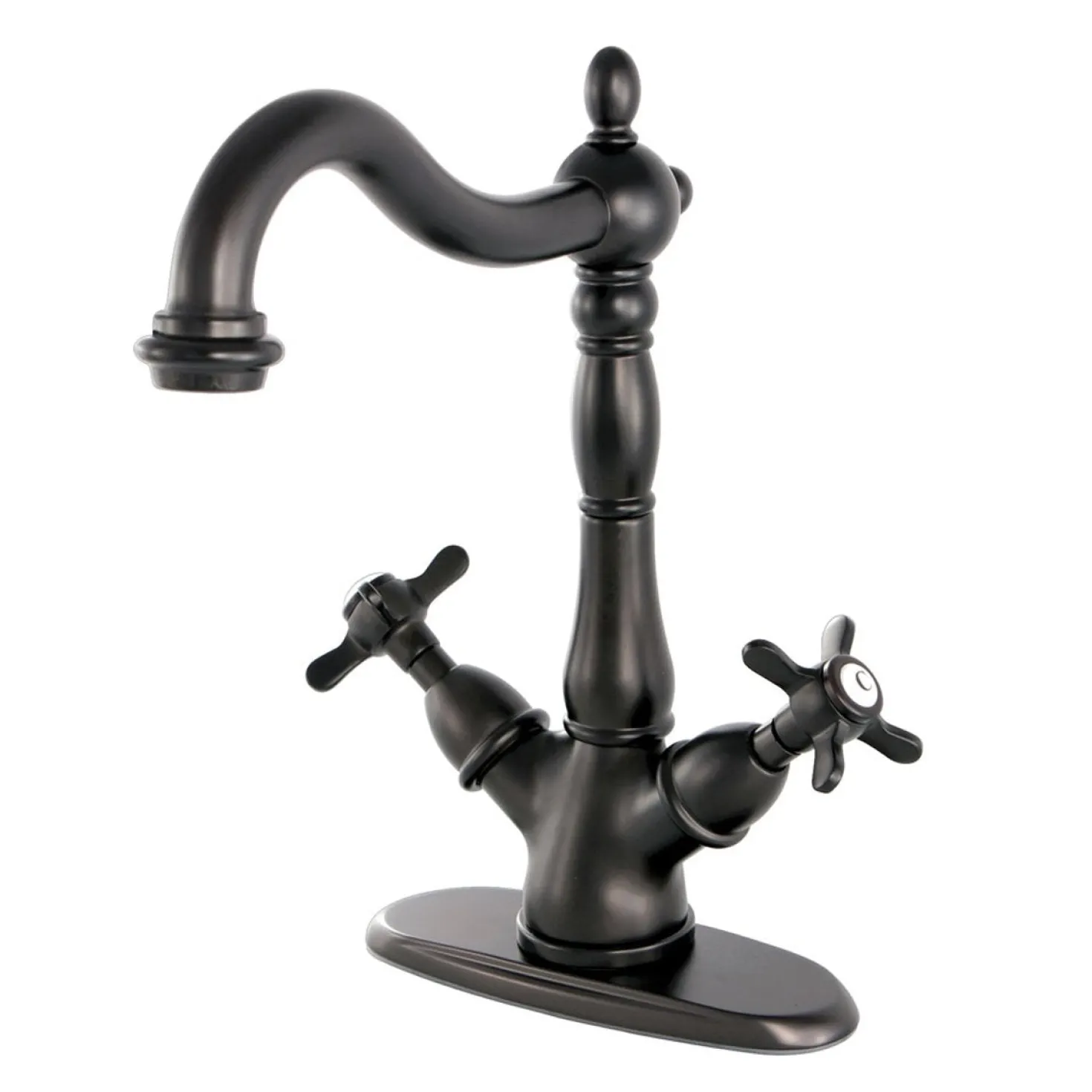 Kingston Brass Essex Vessel Sink Faucet with Deck Plate