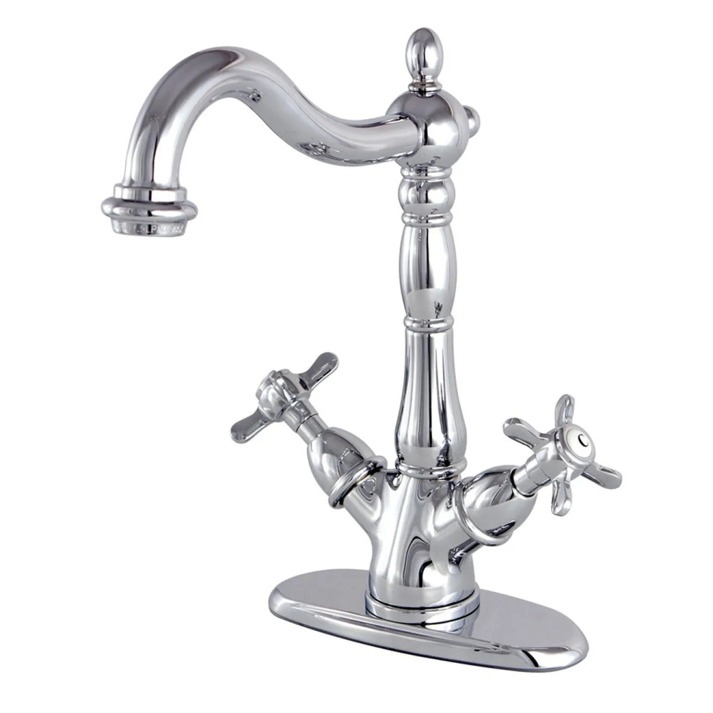 Kingston Brass Essex Vessel Sink Faucet with Deck Plate