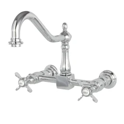 Kingston Brass Essex Wall Mount 8" Centerset Kitchen Faucet