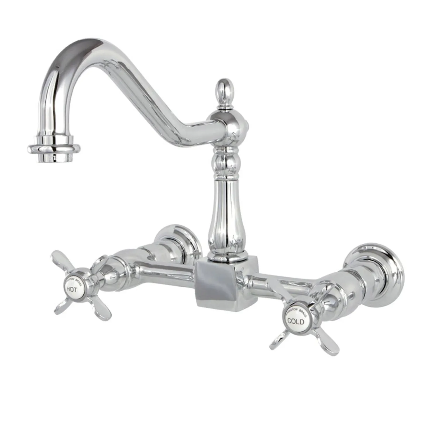 Kingston Brass Essex Wall Mount 8" Centerset Kitchen Faucet