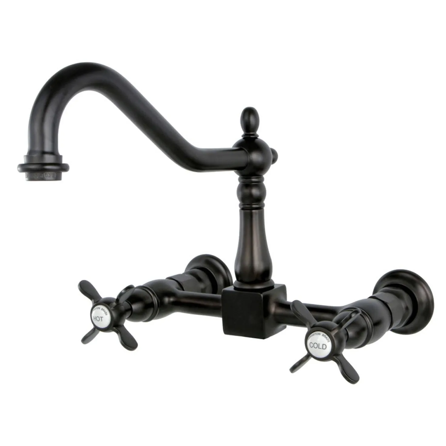 Kingston Brass Essex Wall Mount 8" Centerset Kitchen Faucet