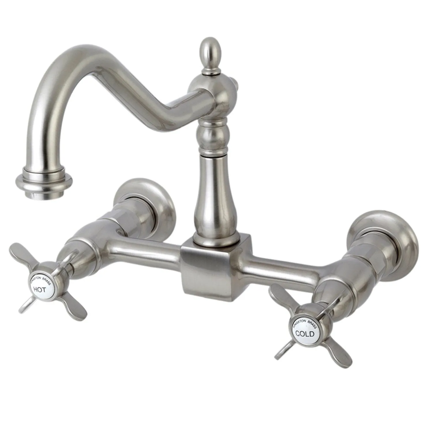 Kingston Brass Essex Wall Mount 8" Centerset Kitchen Faucet