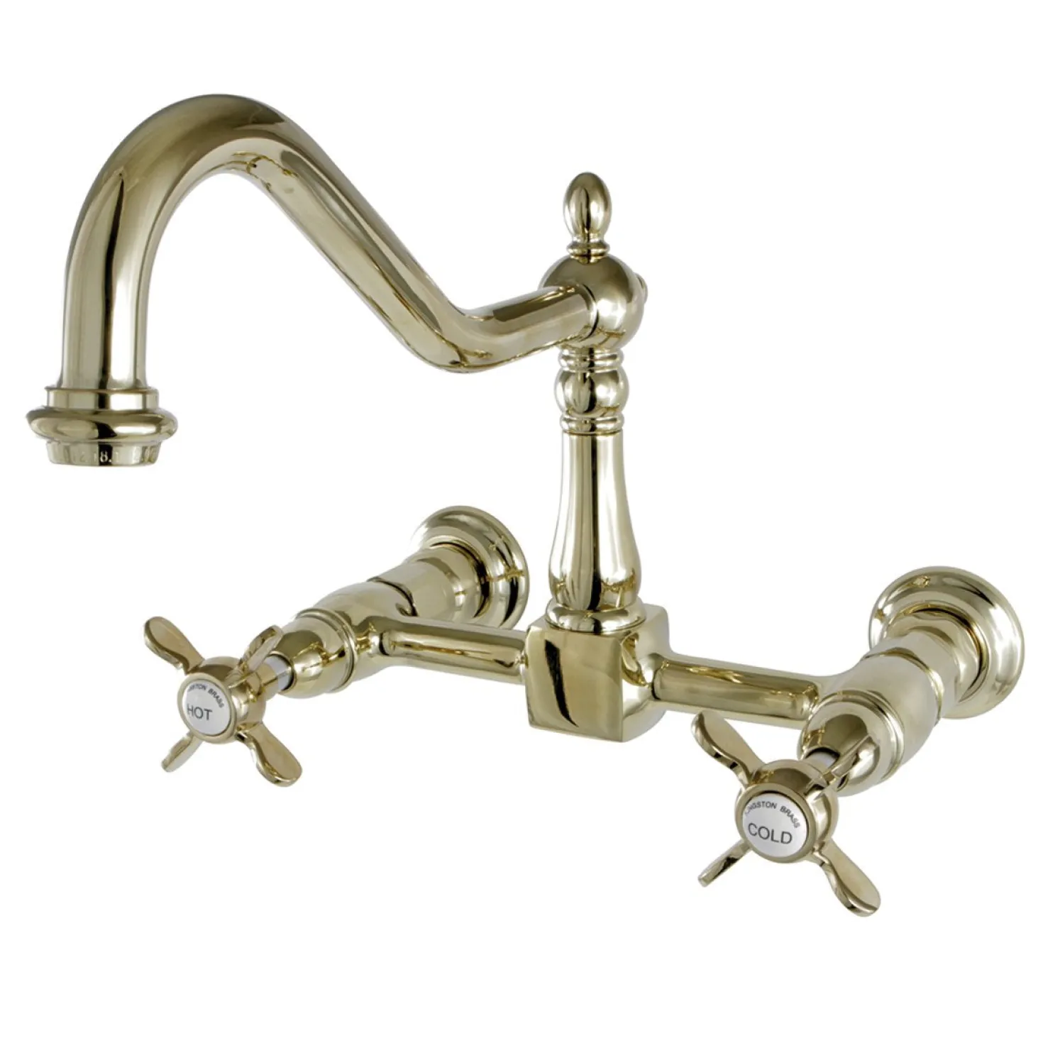 Kingston Brass Essex Wall Mount 8" Centerset Kitchen Faucet