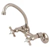 Kingston Brass Essex Wall Mount 6-Inch Adjustable Center Kitchen Faucet