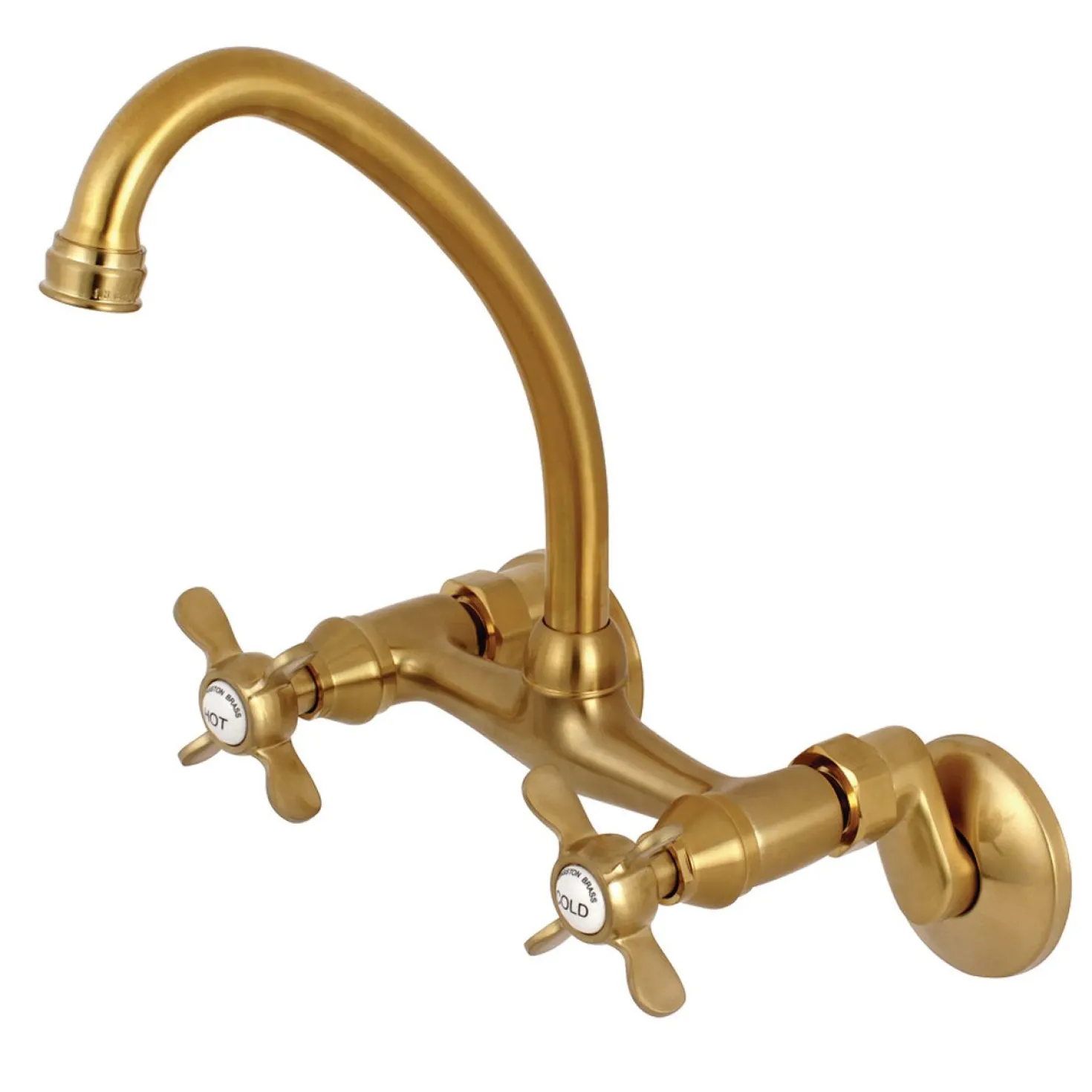 Kingston Brass Essex Wall Mount 6-Inch Adjustable Center Kitchen Faucet
