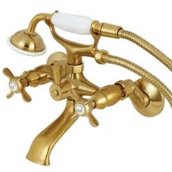 Kingston Brass Essex Wall Mount Clawfoot Tub Filler with Hand Shower