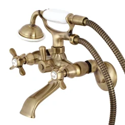 Kingston Brass Essex Wall Mount Clawfoot Tub Filler with Hand Shower