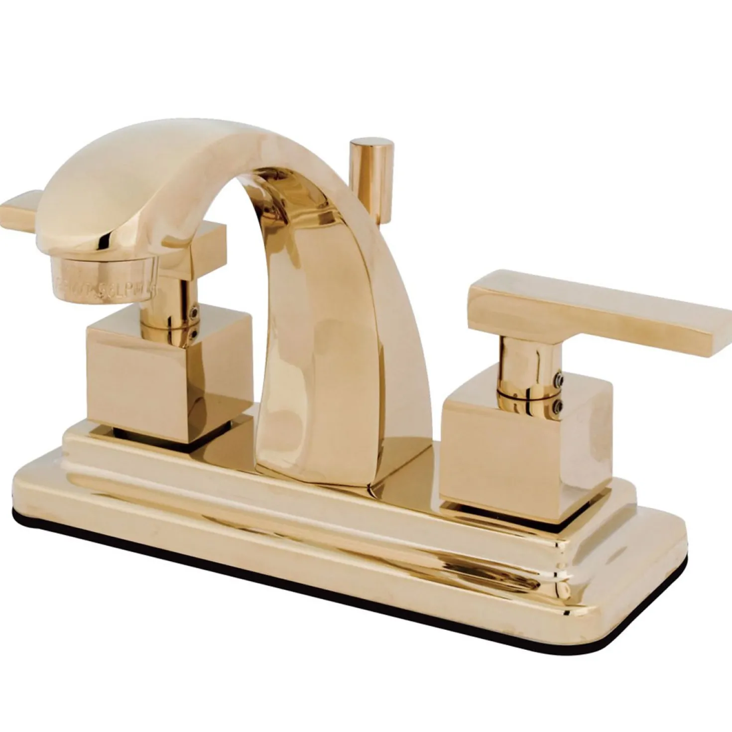 Kingston Brass Executive Two Handle 4" Centerset Lavatory Faucet with Brass Pop-up