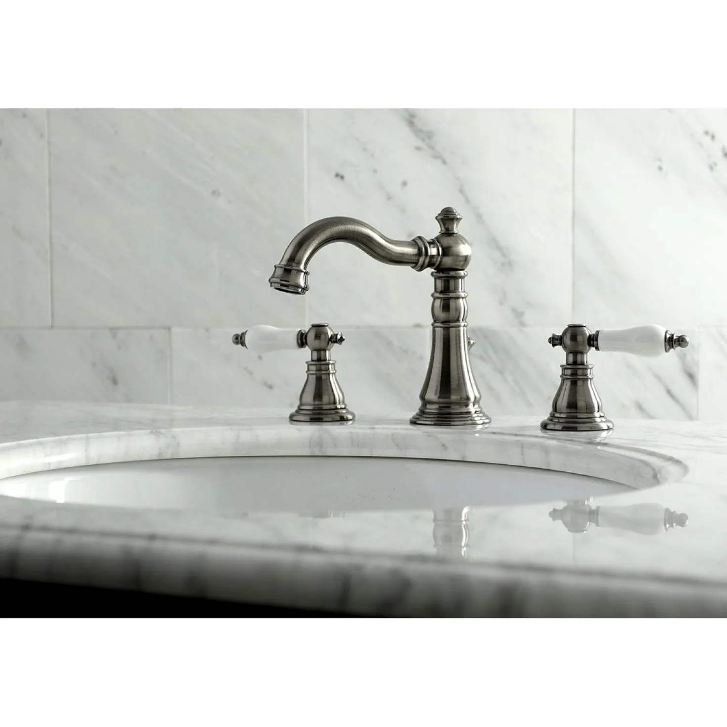 Kingston Brass Fauceture American Patriot Widespread Bathroom Faucet