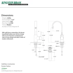 Kingston Brass Fauceture Continental Single-Handle Bathroom Faucet