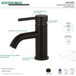 Kingston Brass Fauceture Concord Single-Handle Monoblock Bathroom Faucet