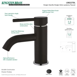 Kingston Brass Fauceture Concord Single-Handle Monoblock Bathroom Faucet