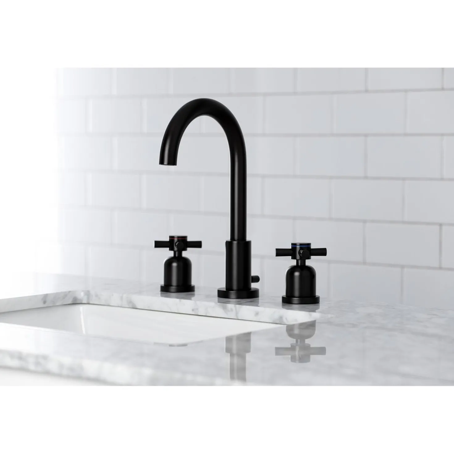 Kingston Brass Fauceture Concord Widespread Cross-Handle Bathroom Faucet
