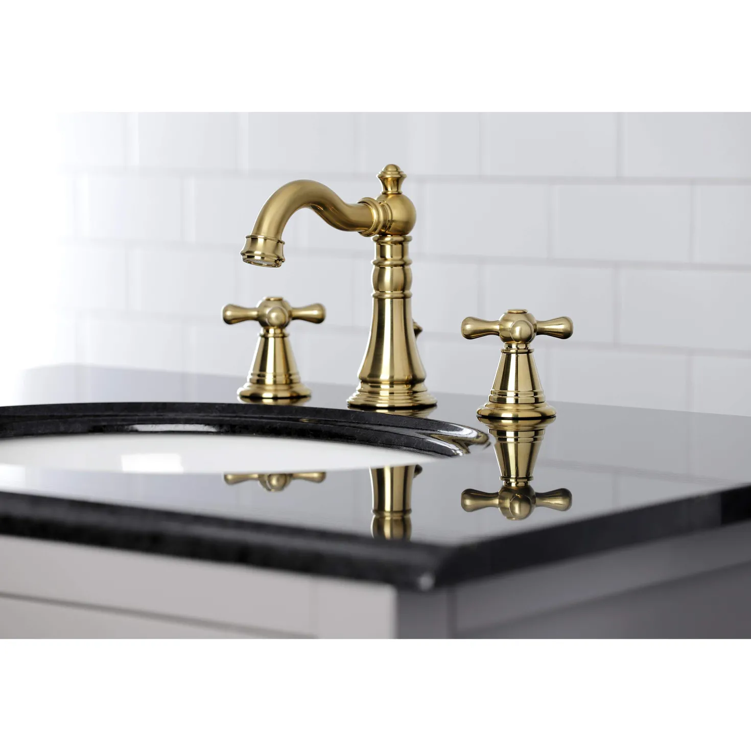 Kingston Brass Fauceture FSC197XAAX-P American Classic 8 in. Widespread Bathroom Faucet