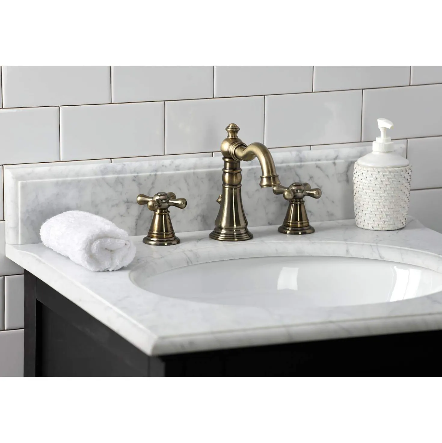 Kingston Brass Fauceture FSC197XAAX-P American Classic 8 in. Widespread Bathroom Faucet