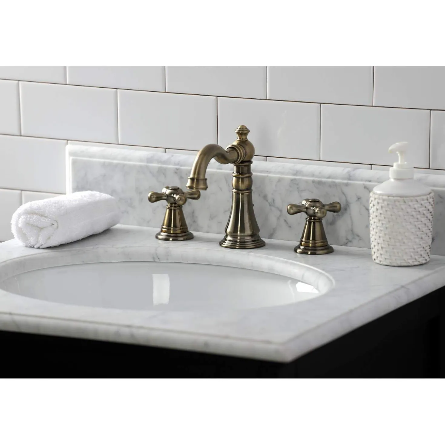 Kingston Brass Fauceture FSC197XAAX-P American Classic 8 in. Widespread Bathroom Faucet