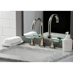 Kingston Brass Fauceture FSC892XCKL-P Kaiser Widespread Bathroom Faucet with Brass Pop-Up