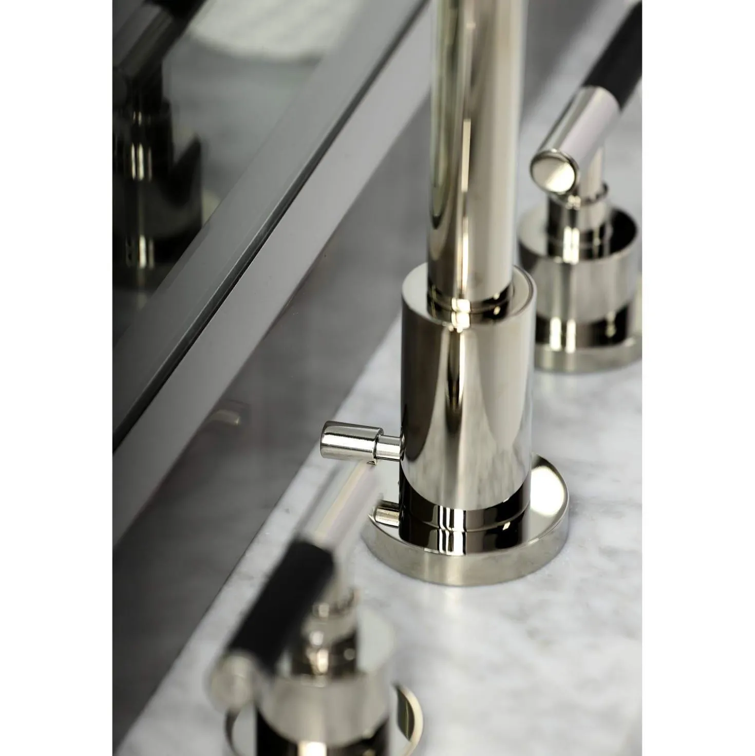 Kingston Brass Fauceture FSC892XCKL-P Kaiser Widespread Bathroom Faucet with Brass Pop-Up