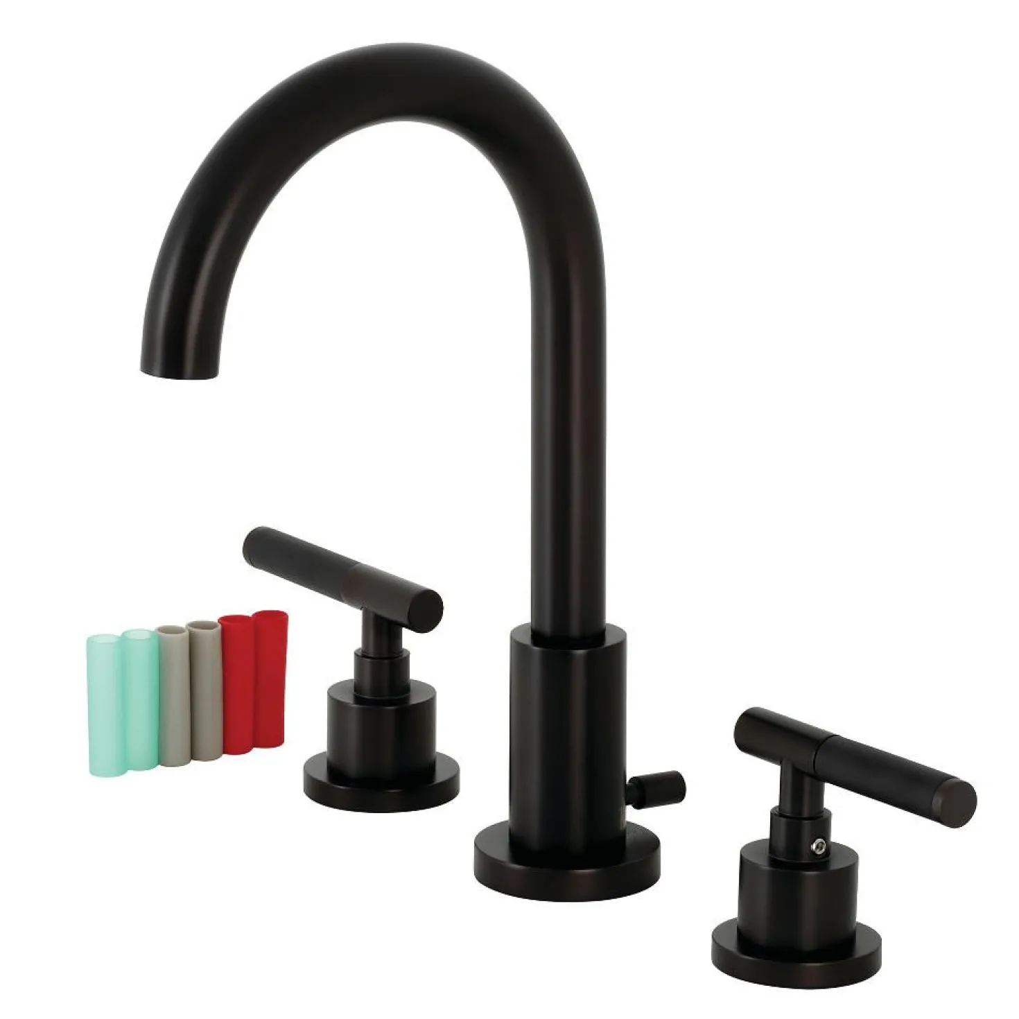 Kingston Brass Fauceture FSC892XCKL-P Kaiser Widespread Bathroom Faucet with Brass Pop-Up