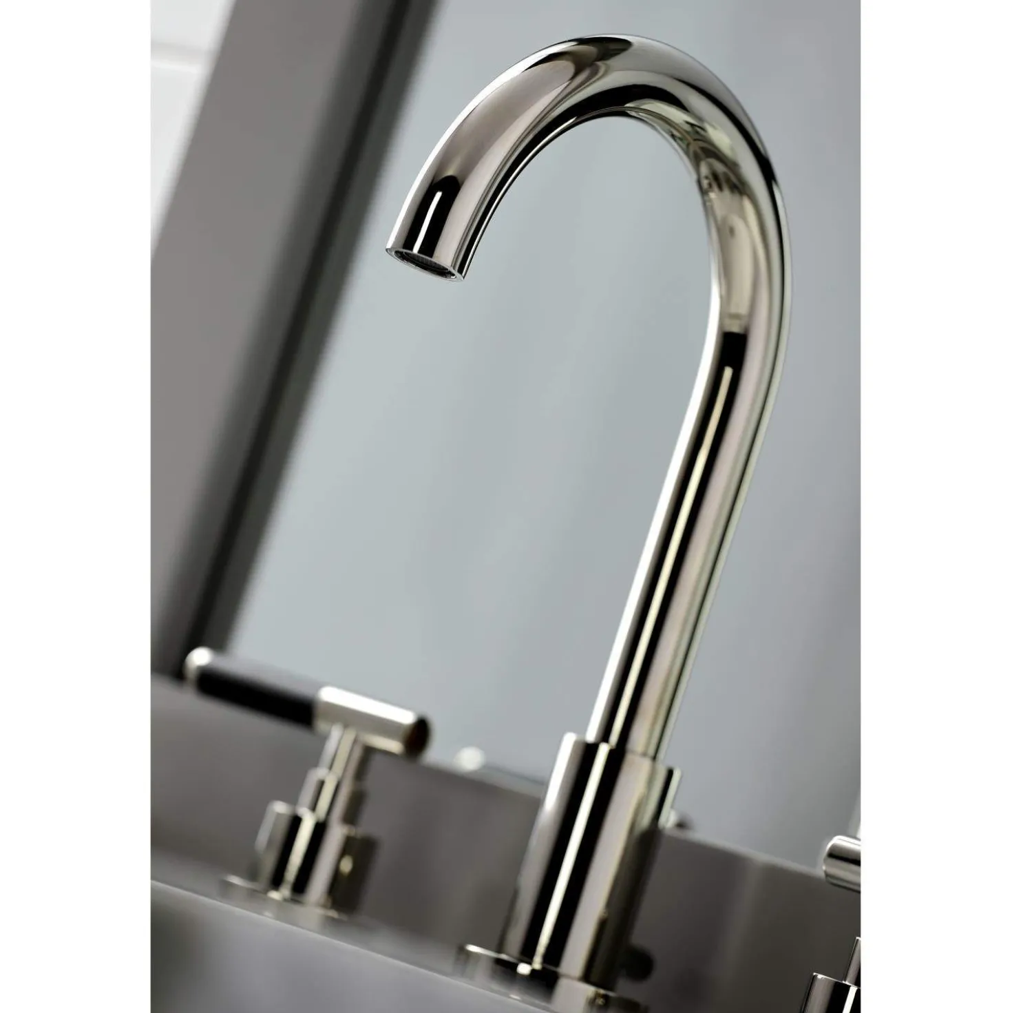 Kingston Brass Fauceture FSC892XCKL-P Kaiser Widespread Bathroom Faucet with Brass Pop-Up