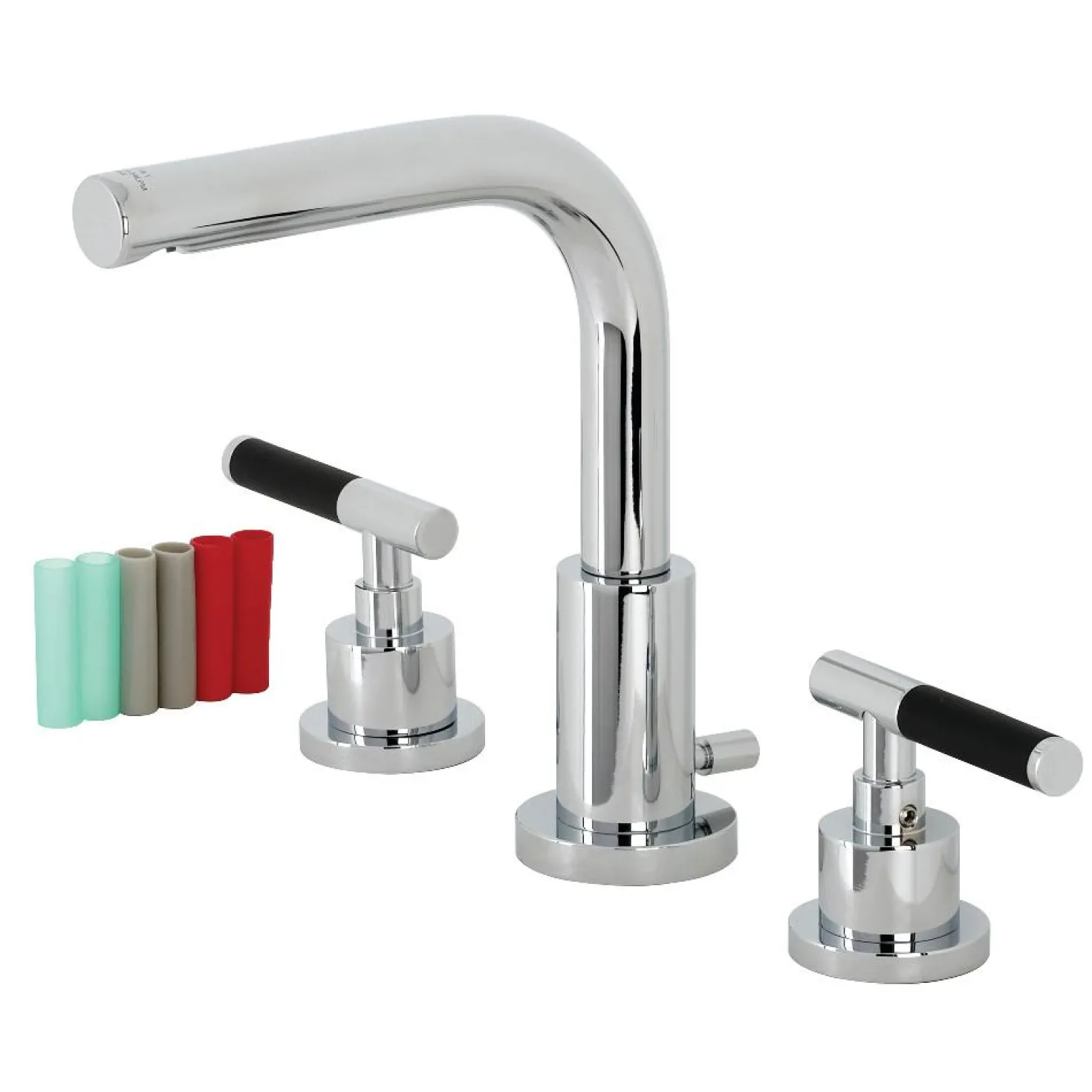 Kingston Brass Fauceture FSC895XCKL-P Kaiser Widespread Bathroom Faucet with Brass Pop-Up