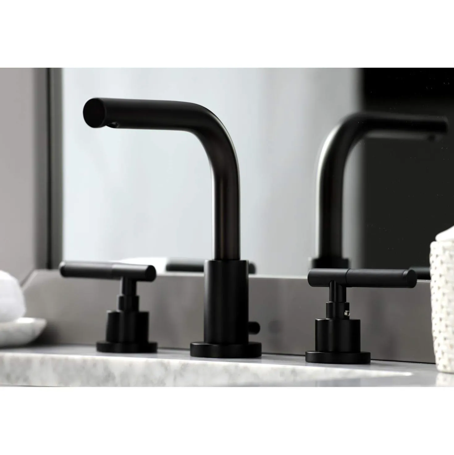 Kingston Brass Fauceture FSC895XCKL-P Kaiser Widespread Bathroom Faucet with Brass Pop-Up