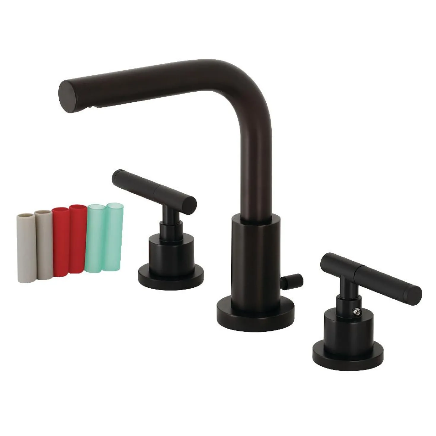 Kingston Brass Fauceture FSC895XCKL-P Kaiser Widespread Bathroom Faucet with Brass Pop-Up
