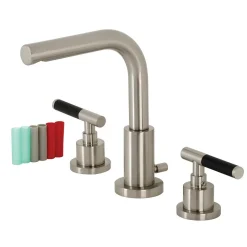 Kingston Brass Fauceture FSC895XCKL-P Kaiser Widespread Bathroom Faucet with Brass Pop-Up