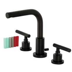 Kingston Brass Fauceture FSC895XCKL-P Kaiser Widespread Bathroom Faucet with Brass Pop-Up