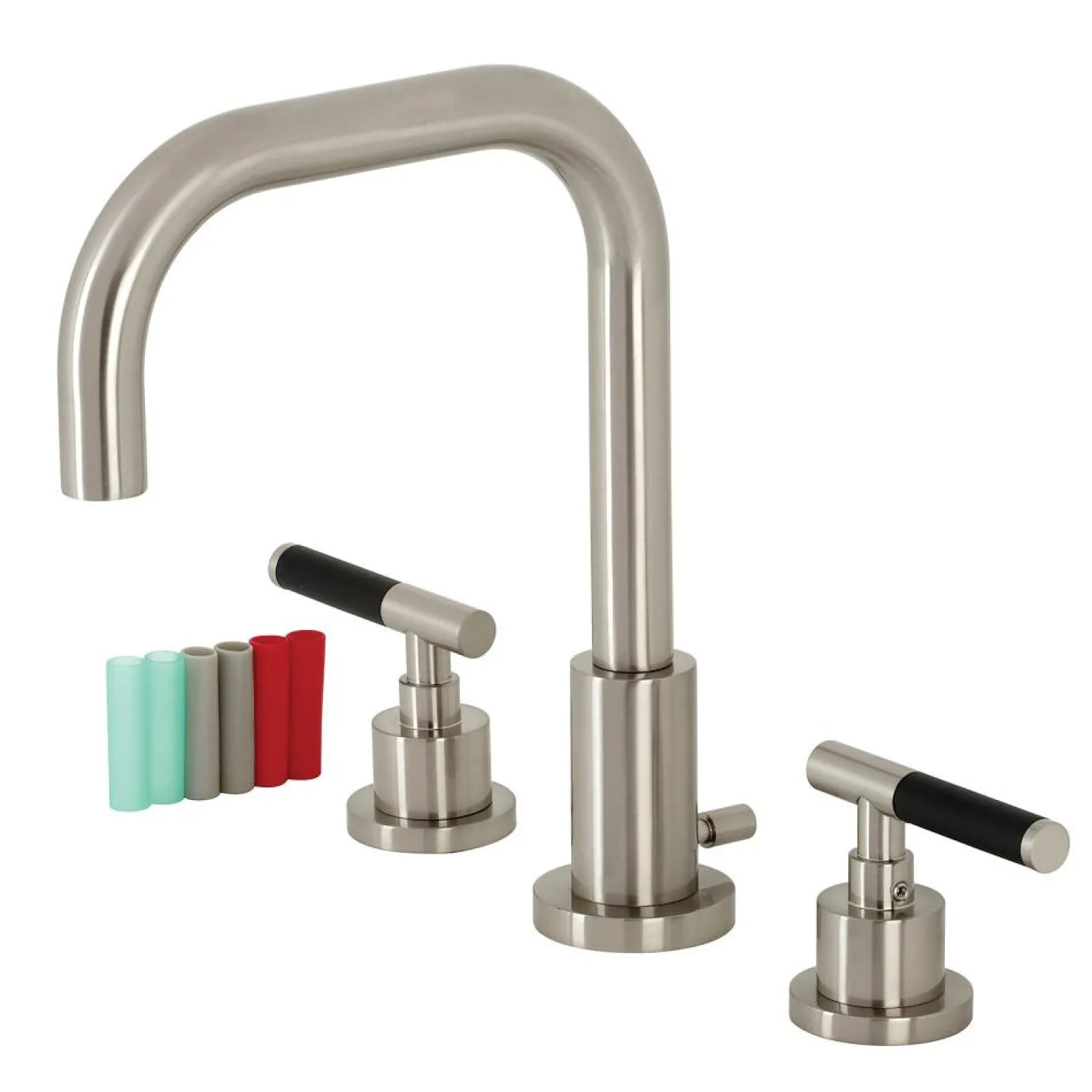 Kingston Brass Fauceture FSC893XCKL-P Kaiser Widespread Bathroom Faucet with Brass Pop-Up