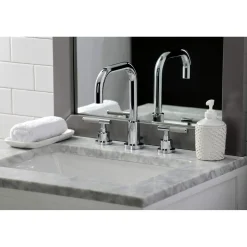 Kingston Brass Fauceture FSC893XCKL-P Kaiser Widespread Bathroom Faucet with Brass Pop-Up
