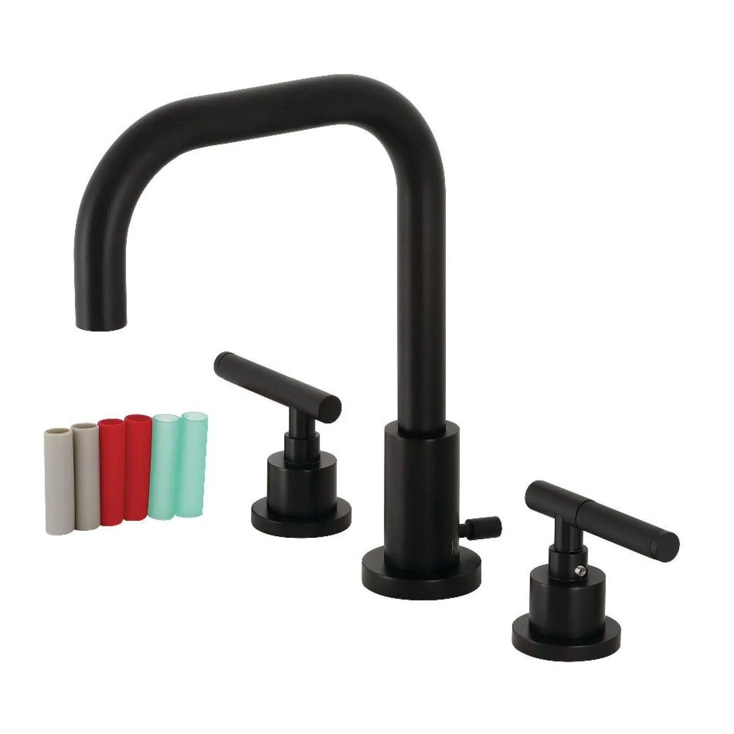 Kingston Brass Fauceture FSC893XCKL-P Kaiser Widespread Bathroom Faucet with Brass Pop-Up