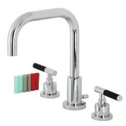 Kingston Brass Fauceture FSC893XCKL-P Kaiser Widespread Bathroom Faucet with Brass Pop-Up