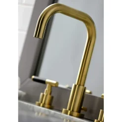 Kingston Brass Fauceture FSC893XCKL-P Kaiser Widespread Bathroom Faucet with Brass Pop-Up