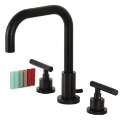 Kingston Brass Fauceture FSC893XCKL-P Kaiser Widespread Bathroom Faucet with Brass Pop-Up