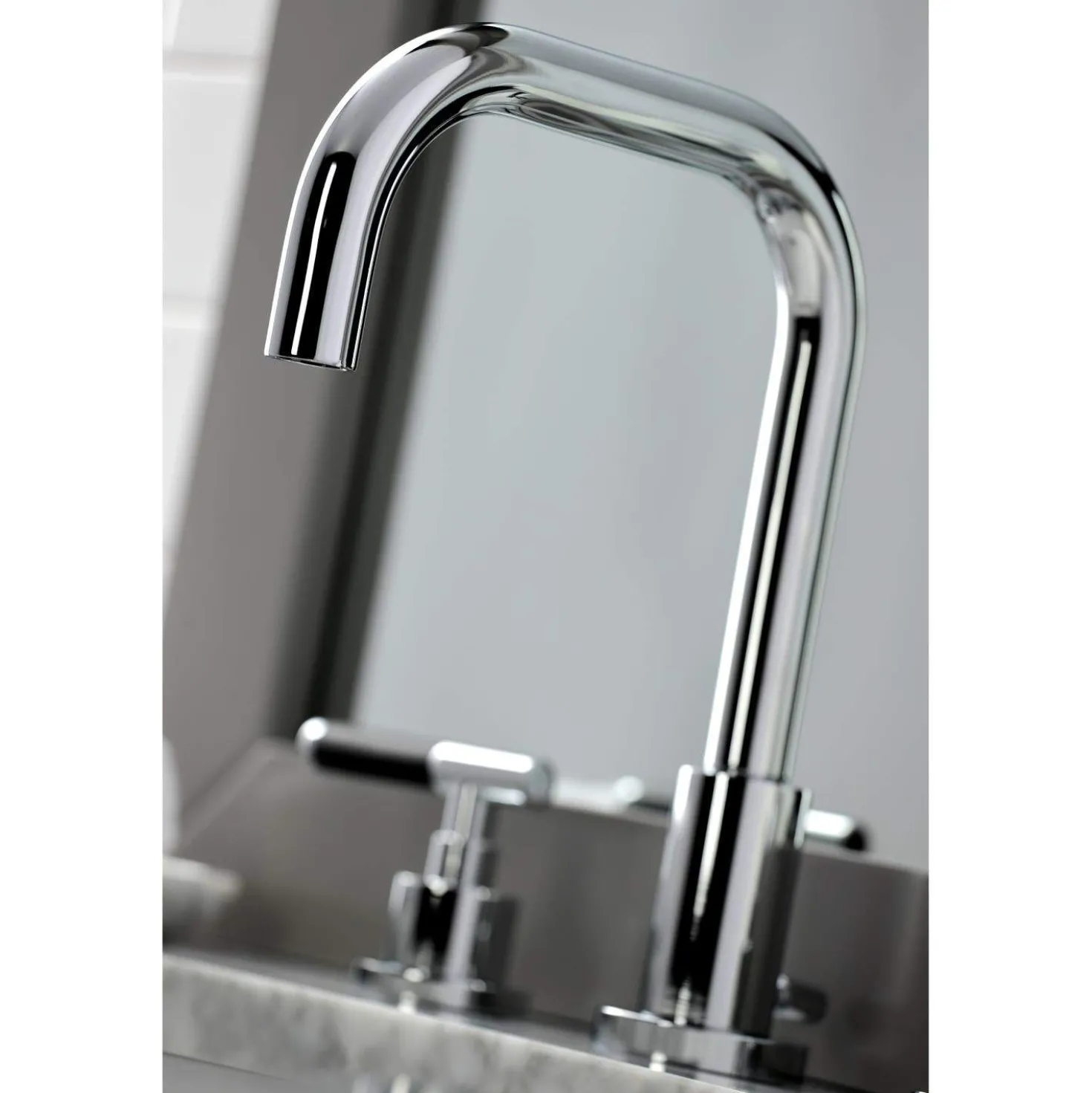 Kingston Brass Fauceture FSC893XCKL-P Kaiser Widespread Bathroom Faucet with Brass Pop-Up
