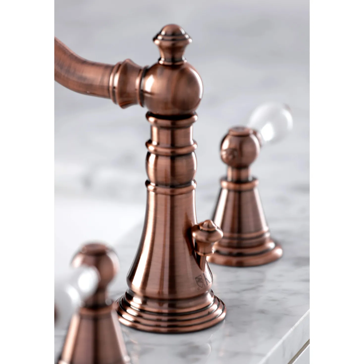 Kingston Brass Fauceture FSC197PLAC English Classic Widespread Bathroom Faucet, Antique Copper