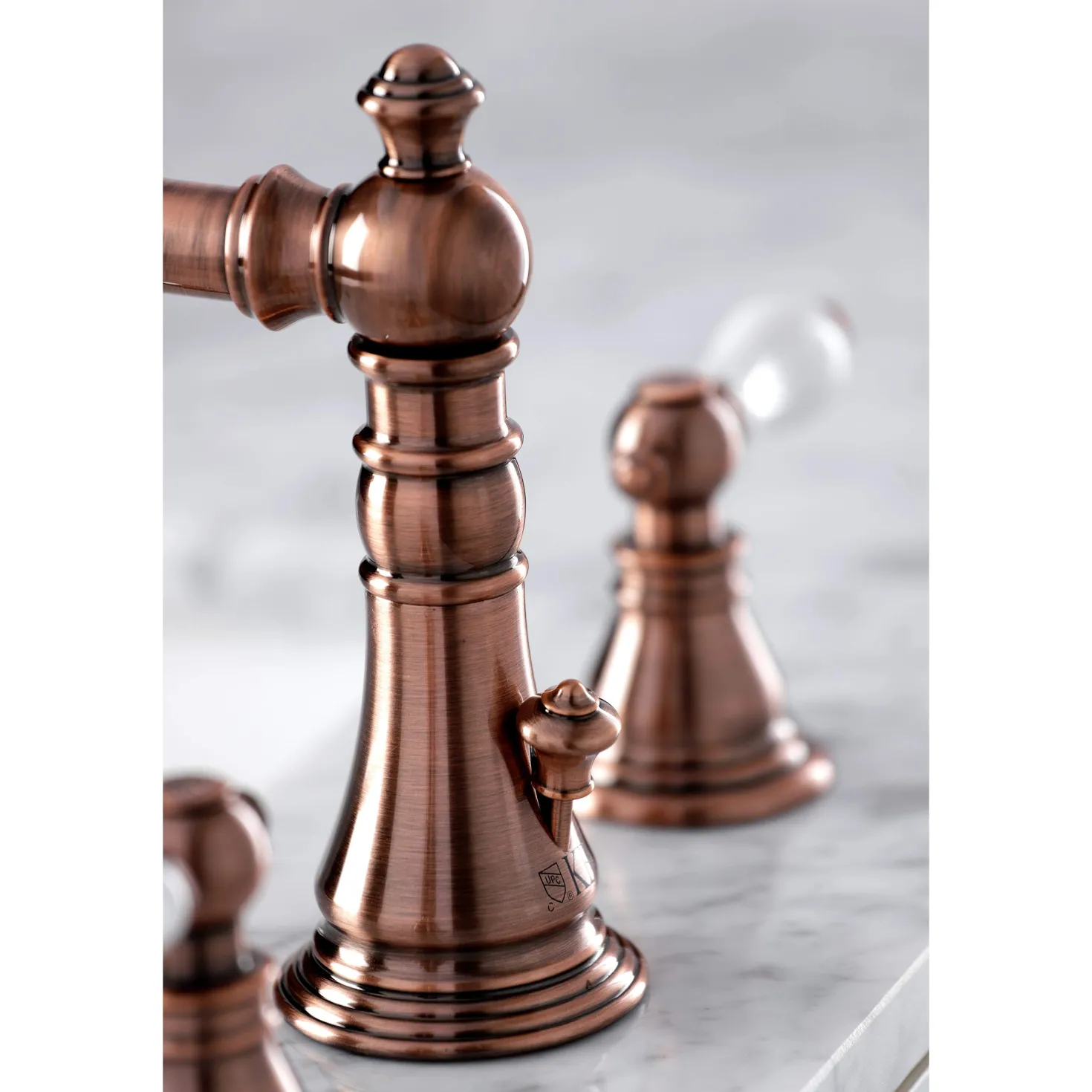 Kingston Brass Fauceture FSC197APLAC American Patriot Widespread Bathroom Faucet, Antique Copper