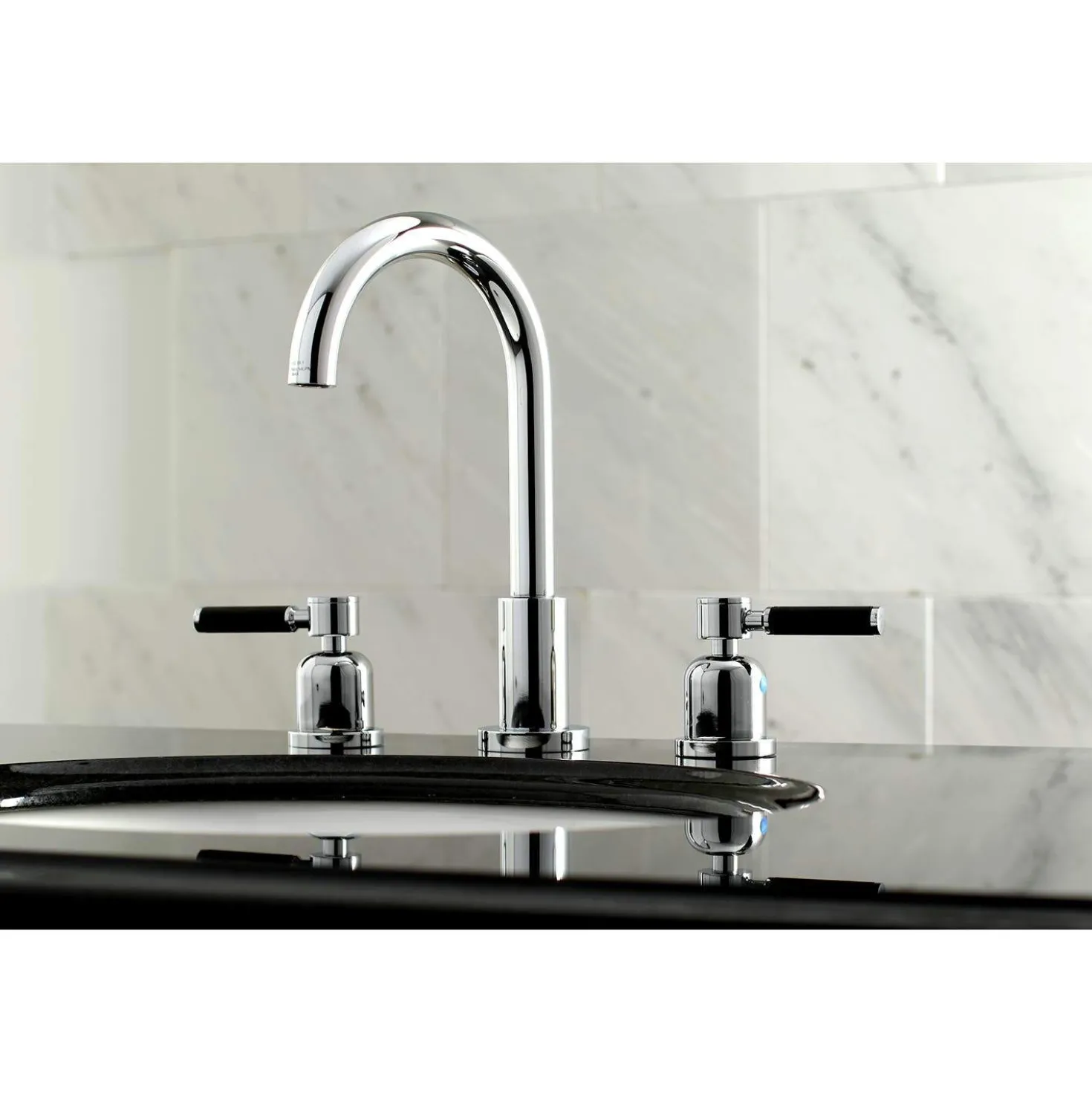 Kingston Brass Fauceture FSC892XDKL-P Kaiser Widespread Bathroom Faucet