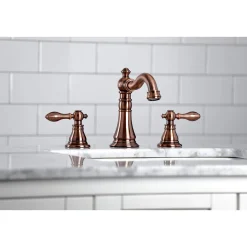 Kingston Brass Fauceture FSC197ACLAC American Classic Widespread Bathroom Faucet, Antique Copper