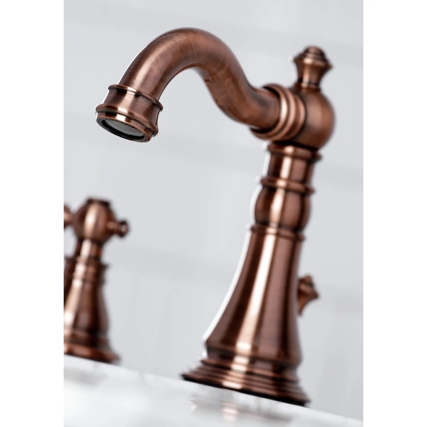 Kingston Brass Fauceture FSC197ACLAC American Classic Widespread Bathroom Faucet, Antique Copper