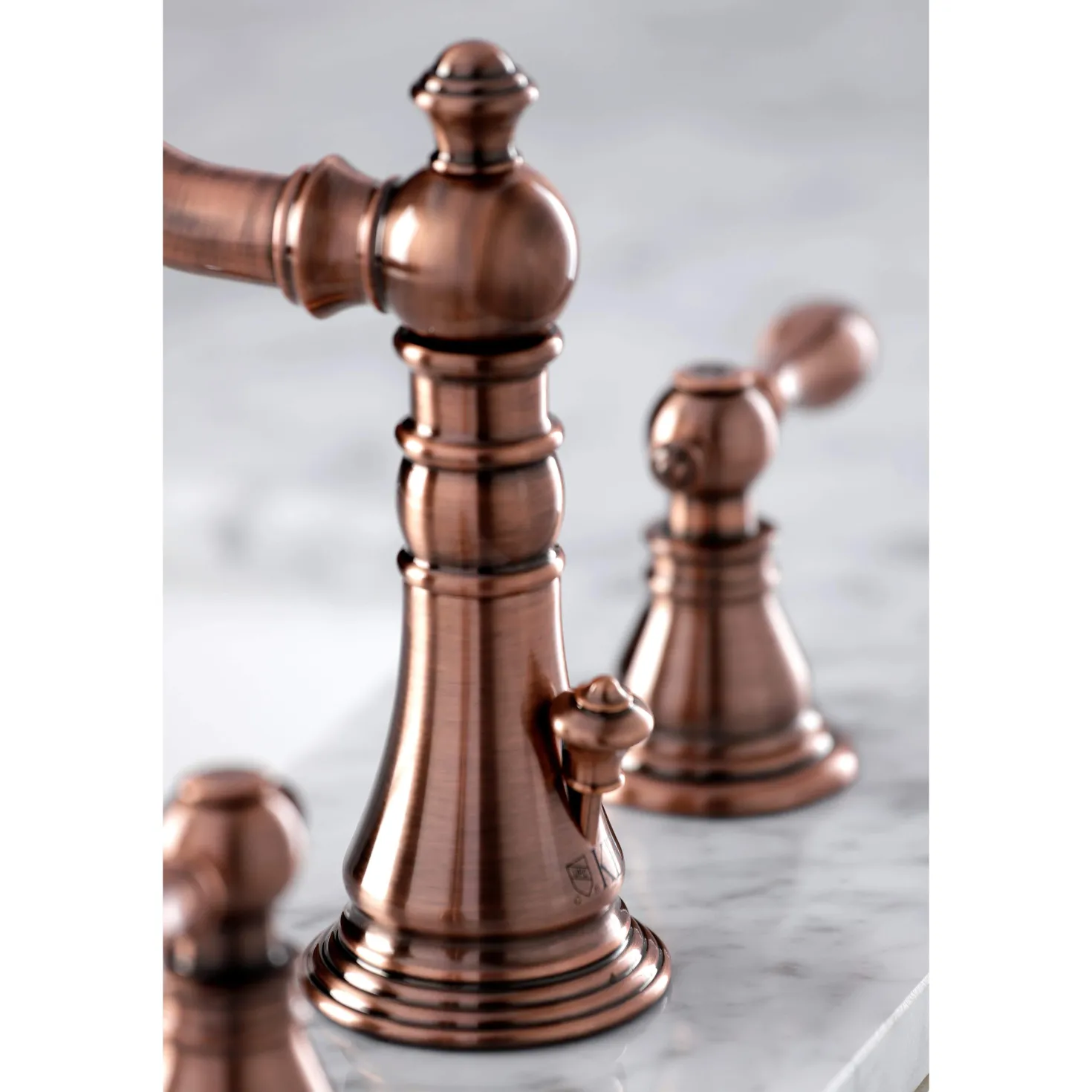 Kingston Brass Fauceture FSC197ACLAC American Classic Widespread Bathroom Faucet, Antique Copper