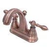 Kingston Brass Fauceture FSY561ACLAC American Classic 4 in. Centerset Bathroom Faucet with Plastic Pop-Up, Antique Copper