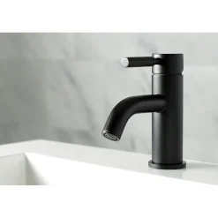 Kingston Brass Fauceture Kaiser Single Handle Deck Mount Bathroom Faucet