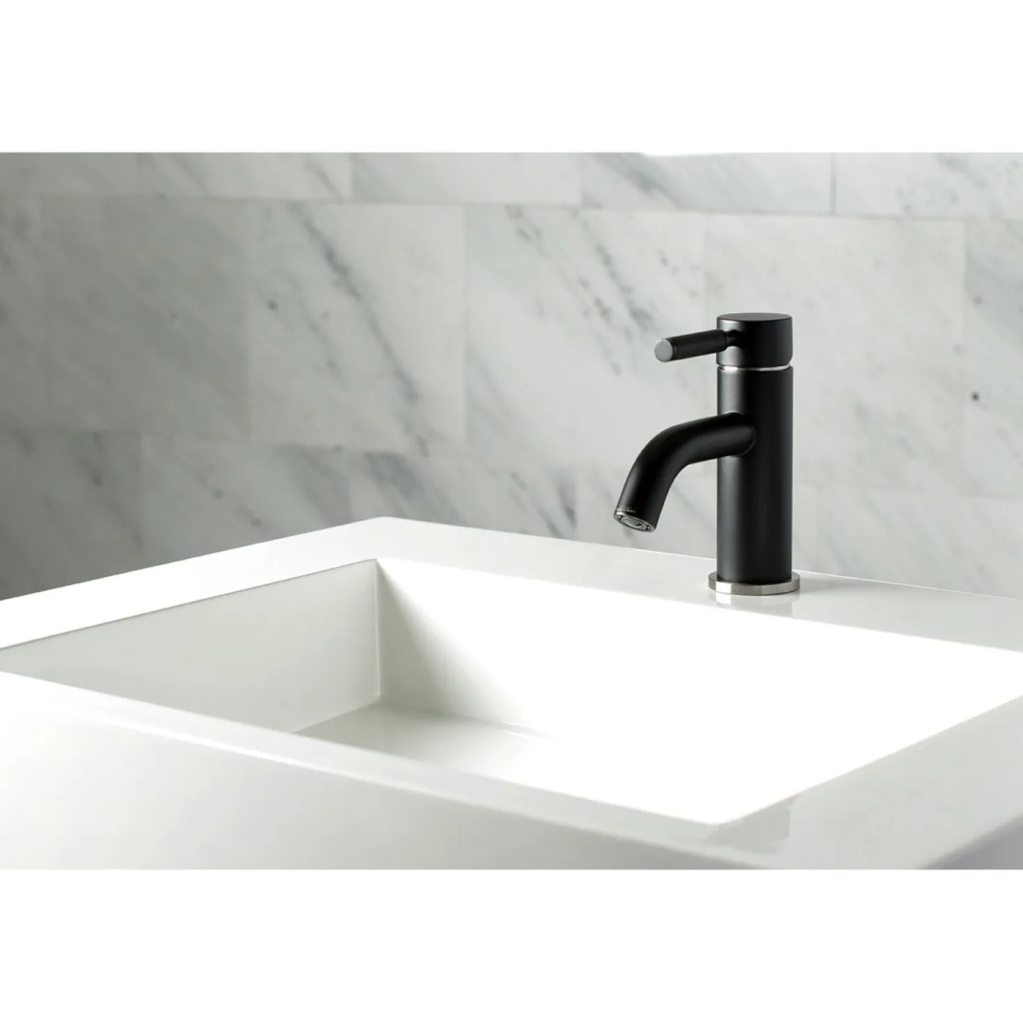 Kingston Brass Fauceture Kaiser Single Handle Deck Mount Bathroom Faucet