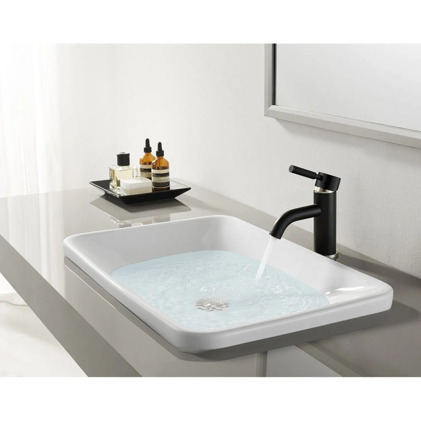 Kingston Brass Fauceture Kaiser Single Handle Deck Mount Bathroom Faucet